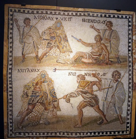 Gladiator fights - with referees!, National Archaeological Museum, Spain 2017