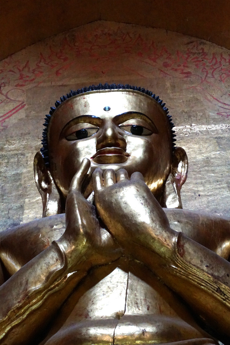 Bagan at Ground Level, Buddha (1): Frowning from close up
