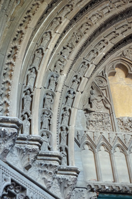 Bishops in Church/Mosque gateway, North Nicosia: Selimiye Mosque, Cyprus 2018