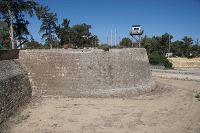 Venetian bastion + UN watchtower, North Nicosia: Venetian Walls, Cyprus 2018