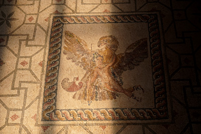 Ganymede being carried off by Zeus, Pafos Archaeological Site, Cyprus 2018