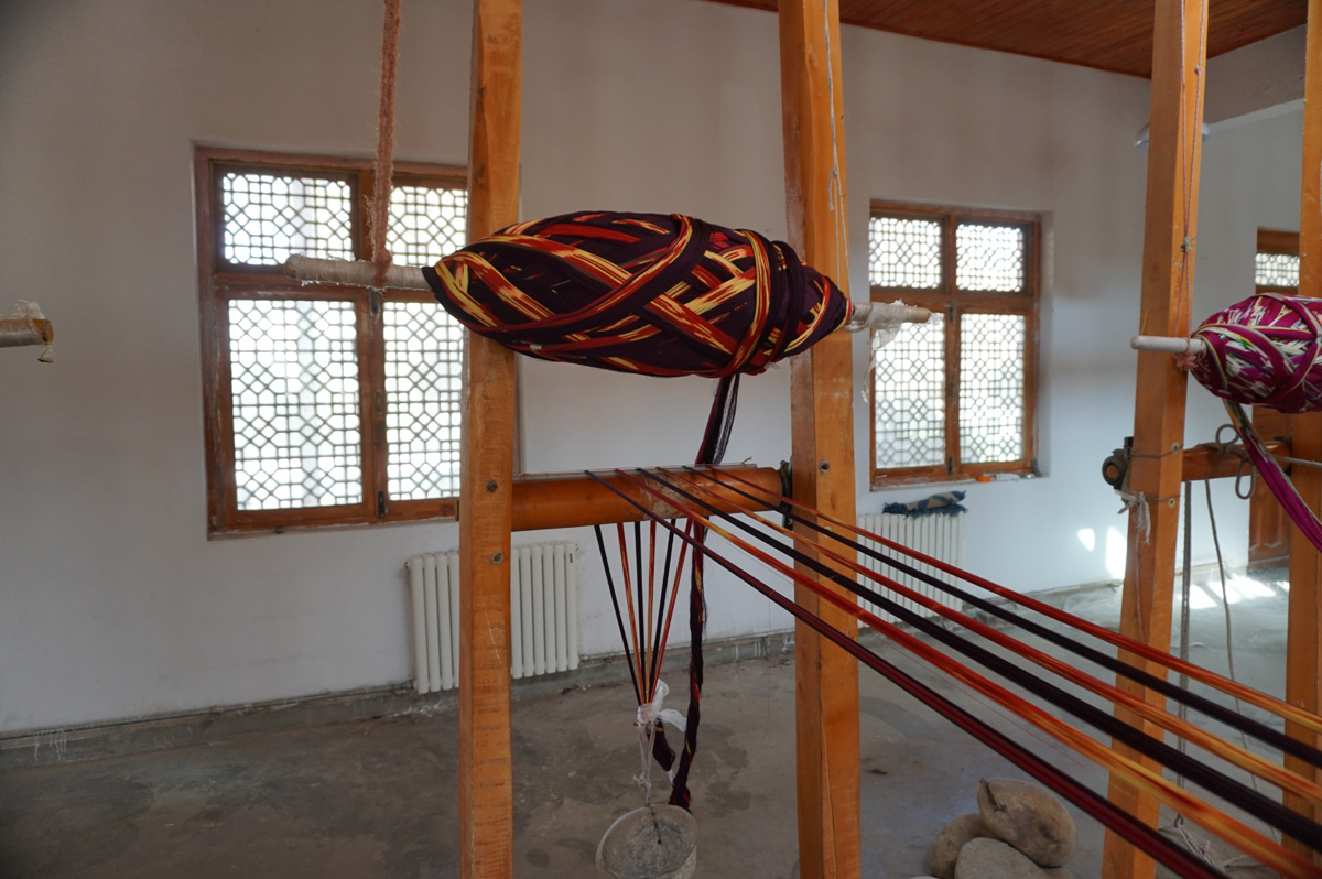 Atlas Silk Workshop, in Jiya Xiang, Dyed input yarn