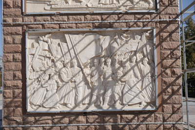 Mao statue base, Hotan, Xinjiang - Fall 2019