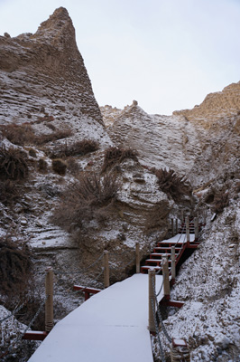 The hike up, Shipton's Arch, Xinjiang - Fall 2019