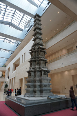 Model of 10 storey pagoda, Seoul: National Museum, Korea, Spring 2018