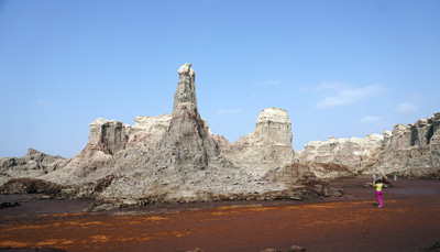 "Salt Mountain": Salt topped by gypsum caps, Dallol, Ethiopia++ 2018