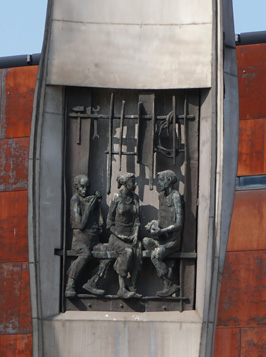 Monument detail, Solidarity Museum + 1970 Strike Monument, Poland 2018