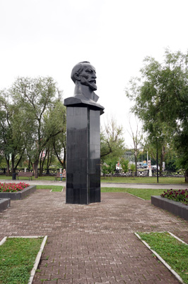 Giant Felix Dzerzhinsky bust, Perm, Russia 2018
