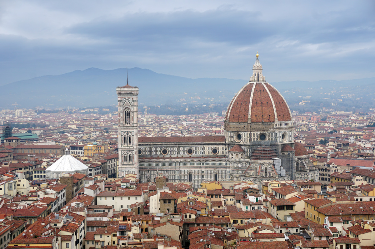 Florence Duomo, View to Duomo from Palazzo Vecchio Tower