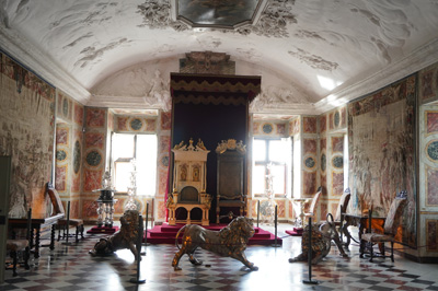Thrones and guardian lions, Rosenborg Slot, Copenhagen 2019
