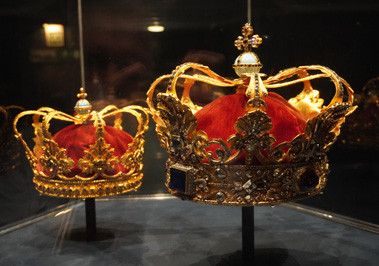 Queen's Crown (1731) Christian V's Crown (1671), Rosenborg Slot, Copenhagen 2019