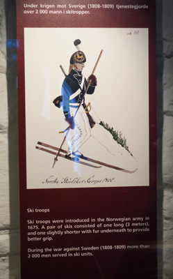 Ski troops in 1675, Archbishop's Palace complex, Norway 2019