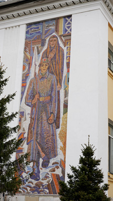 Nur-Sultan station mosaics, Kazakhstan 2019
