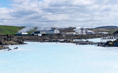 View to Svartsengi Geothermal Power Plant, Reykjanes Peninsula, Iceland 2020 - Reykjavik Area