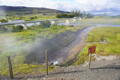 Deildartunguhver: Hot water pipeline, Húsafell, Iceland 2020 - Ring Road