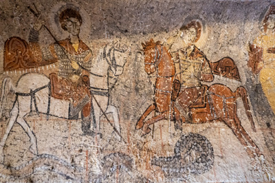 Yılanlı Kilise (Snake Church) St George a Snake (Dr, Goreme Open Air Museum, Central Turkey 2021