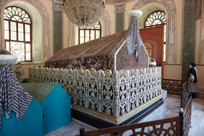 Tomb of Sultan Osman Gazi, Bursa Castle, Central Turkey 2021