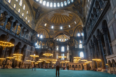 Graham in Hagia Sophia, Hagia Sophia Mosque, 2021 Istanbul