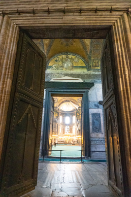 Entry through the Emperor's Door, Hagia Sophia Mosque, 2021 Istanbul