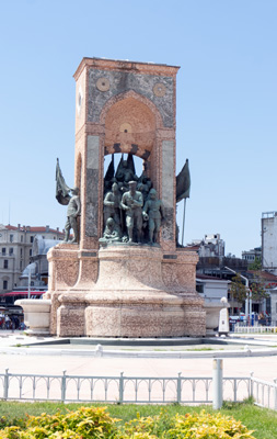 Republic Monument Ataturk as Commander, Taksim Square, 2021 Istanbul