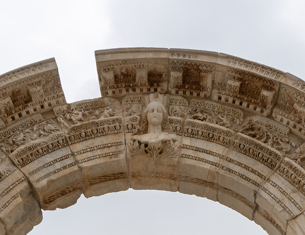 Ephesus: Ancient City, Temple of Hadrian: Arch detail
