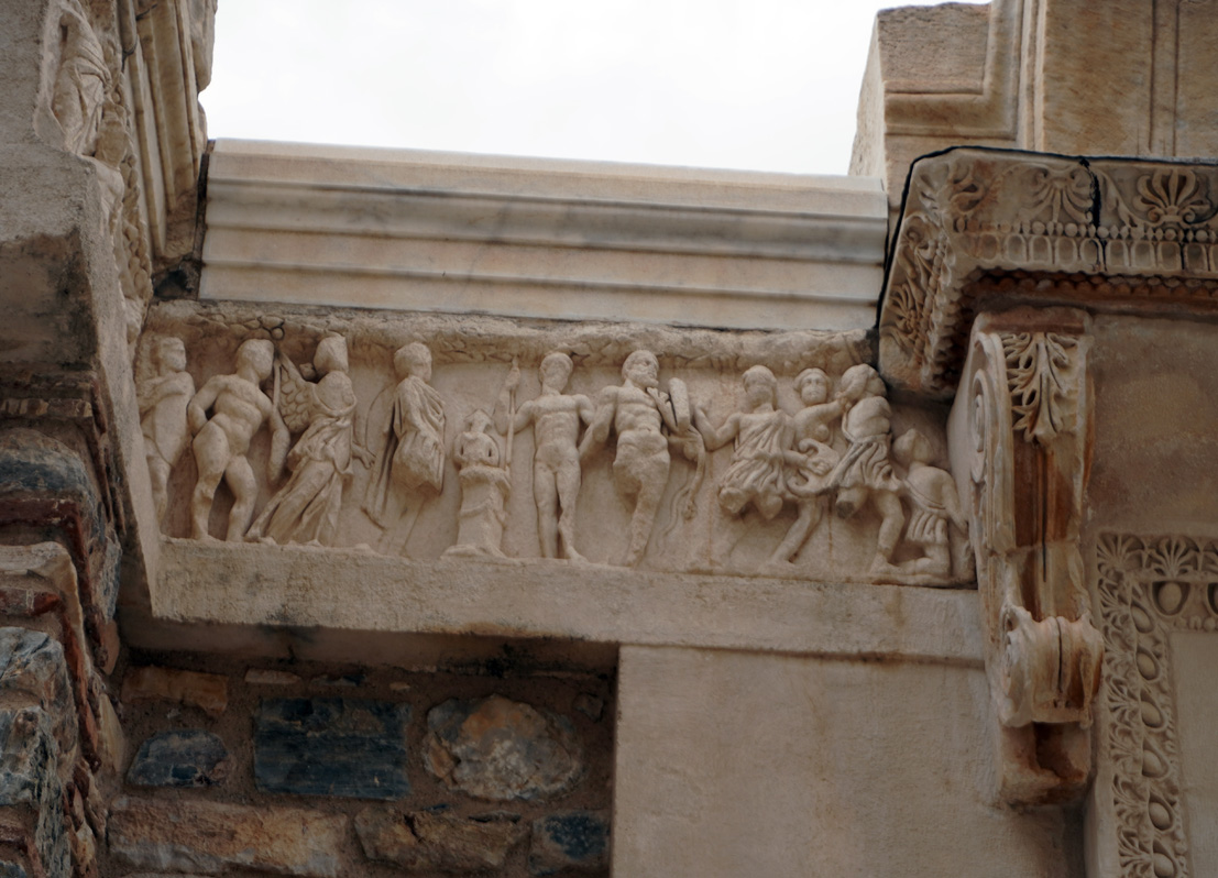 Ephesus: Ancient City, Celsus Library gate detail