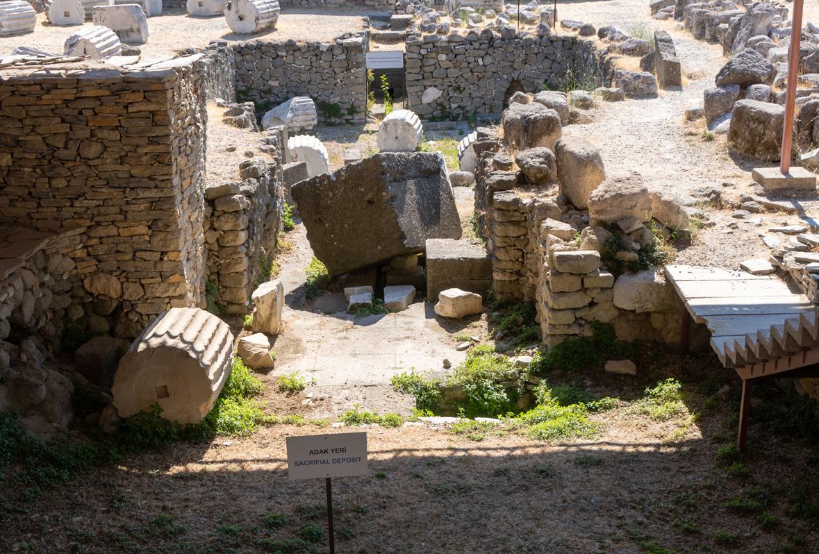 The Mausoleum at Halicarnassus, Giant stone block, which formerly blocked tomb entrance.