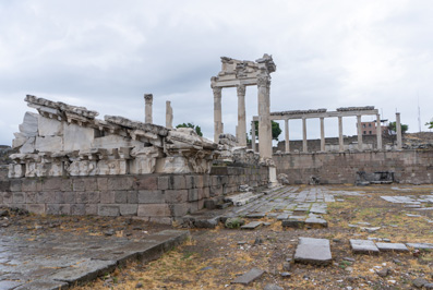 Temple of Trajan, Pergamon Upper City, West Turkey June 2021