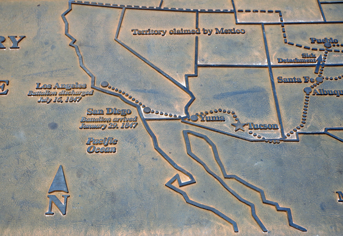 Tucson, Route of Mormon Battalion (1847)