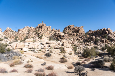 Hidden Valley crags, Joshua Tree National Park, California March 2021