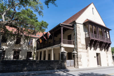Former Governor's House Originally16th c, but much rebuilt, Old St Augustine, Florida May 2021