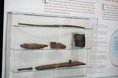 Assorted artifacts from site, L'Anse aux Meadows, Newfoundland, Canada, August 2022