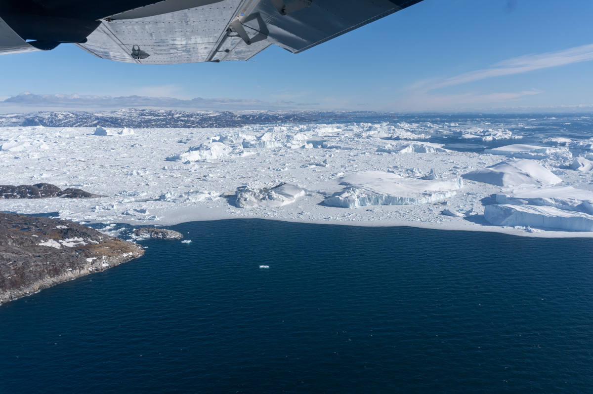 Disko Bay "Master Explorer" Flight, Icefjord Mouth
