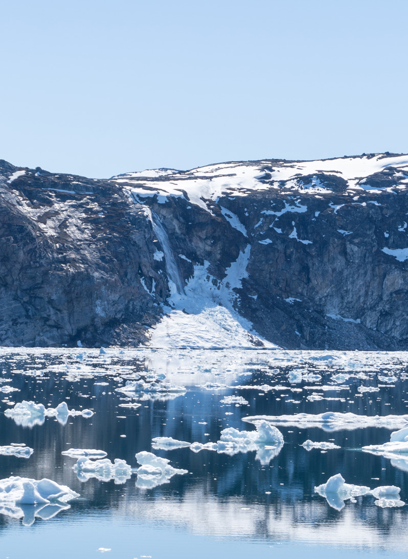 Disko Bay Glacier Cruise, Waterfall, from Ice Cap