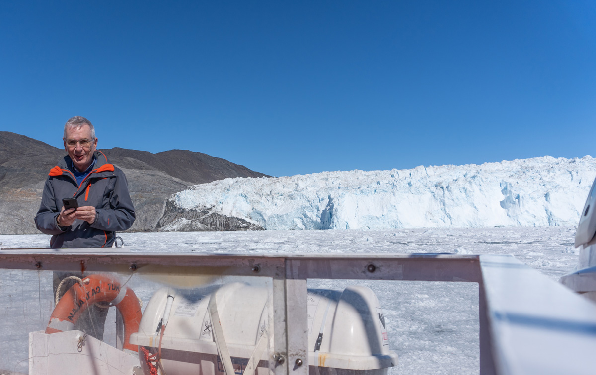 Disko Bay Glacier Cruise, Graham at Eqip Sermia