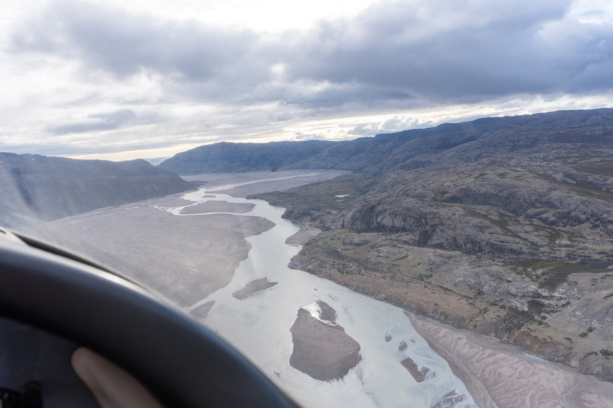 Kangerlussuaq "Ice Cap and Musk Ox" Flight, Pilot-recommended "Scenic Valley".  Meh.