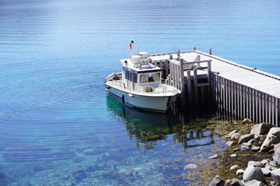 My hired boat, Hvalsey Church, Greenland 2022