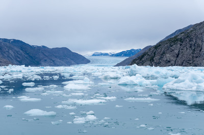 Closer view to Qooroq Glacier, Narsarsuaq: Cruise to Qooroq Icefjord, Greenland 2022