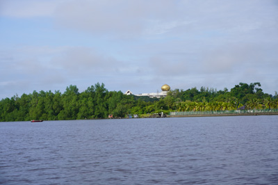 Distant palace?, Brunei River trip, Brunei 2022