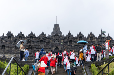 It's a popular site..., Borobudur Temple, Indonesia 2022 - Java