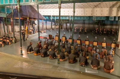 Diorama of coronation of Hamengkubuwono IX One of many fine his, Dutch Fort Vredeburg, Indonesia 2022 - Java