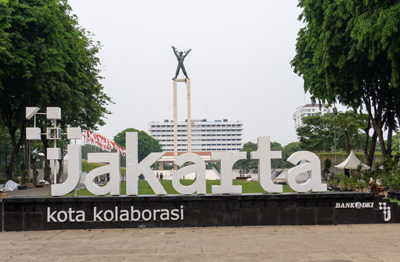 Welcome to Jakarta!, Merdeka Square area, Indonesia 2022 - Java