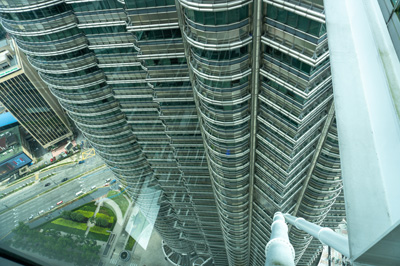 View down from the Bridge, Petronas Towers, Kuala Lumpur 2022