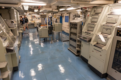 Navigation/Communication center, USS Midway Museum, California 2023