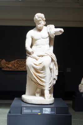 Jupiter, found at Tivoli.  1st c BC, The Getty Villa, California 2023