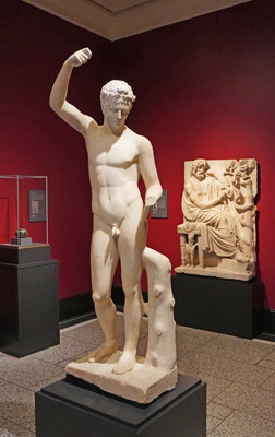 Satyr pouring wine.  ~90AD, The Getty Villa, California 2023