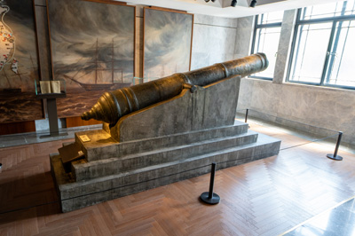 Chinese Opium War Era Cannon (1841) Shanghai History Museum, East China 2023