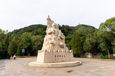Monument to General who oversaw work on Great Wall, The Great Wall at Jinshanling, East China 2023