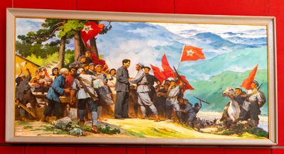A young Mao meets soldiers, Beijing: National Museum - The Road of Rejuvenation, East China 2023