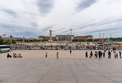 Tiananmen Square, from the National Museum, Beijing: Tiananmen Square, East China 2023